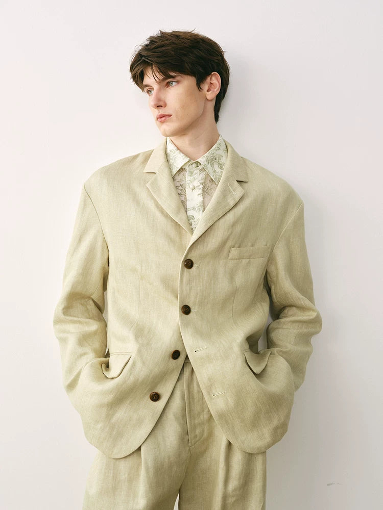 Linen Tailored Suit Set