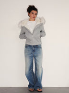Faux Fur Trimmed Hooded Jacket