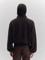 Wool Blend Zip-Up Jacket