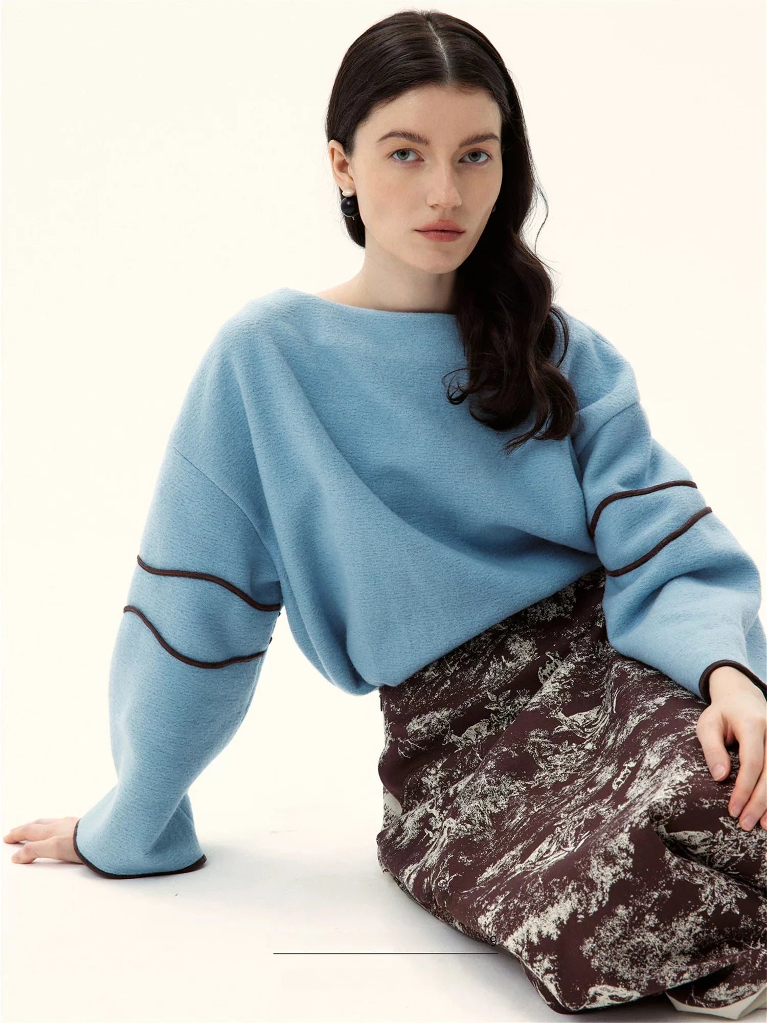 Glacier Veins Reversible Wool Knit Sweater