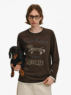 Graphic Print Cotton Crewneck Sweatshirt