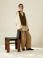 Washed Corduroy Balloon Trousers