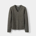 Oversized V-Neck Knit Sweater