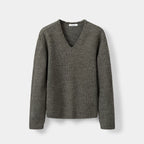 Oversized V-Neck Knit Sweater