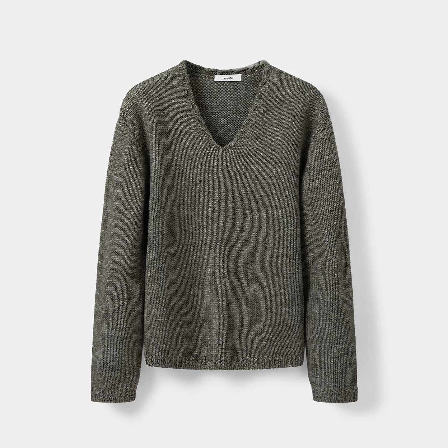 Oversized V-Neck Knit Sweater
