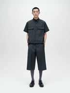 Wool Blend Utility Short Sleeve Shirt
