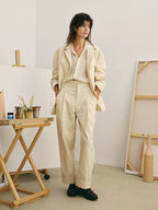 Cotton Ramie Blend Relaxed Shirt