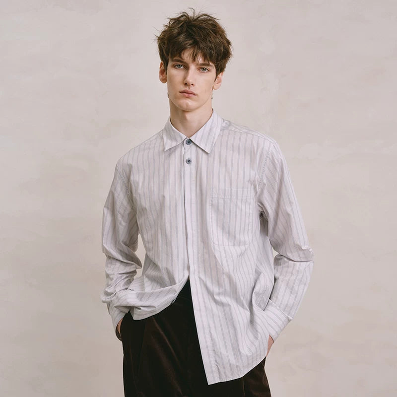 Pure Cotton Striped Button-Down Shirt