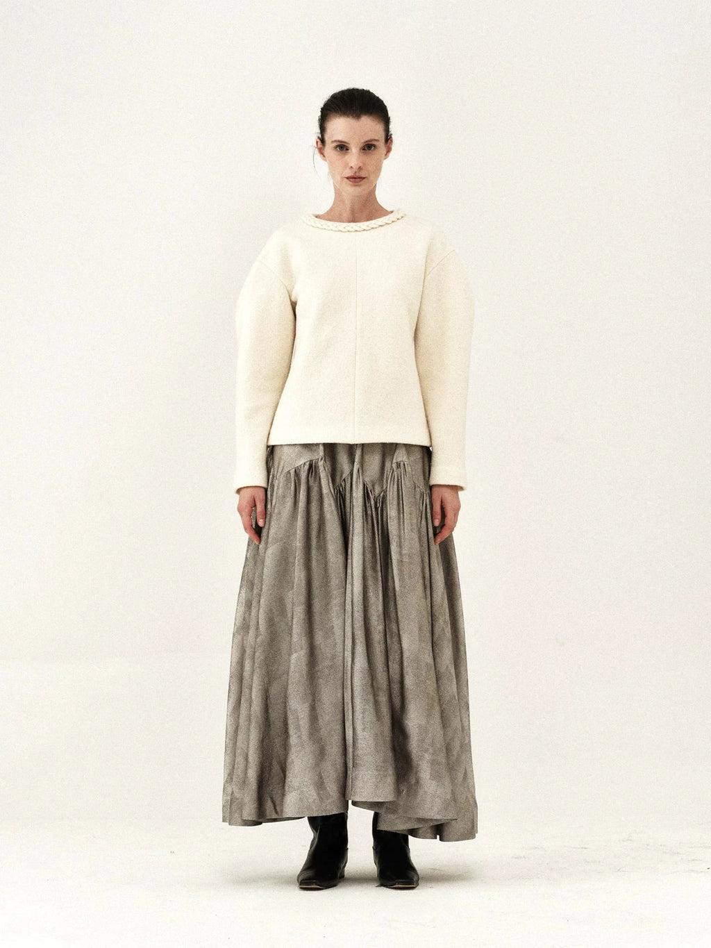 Australian Wool Hand-Knitted Collar Sweater