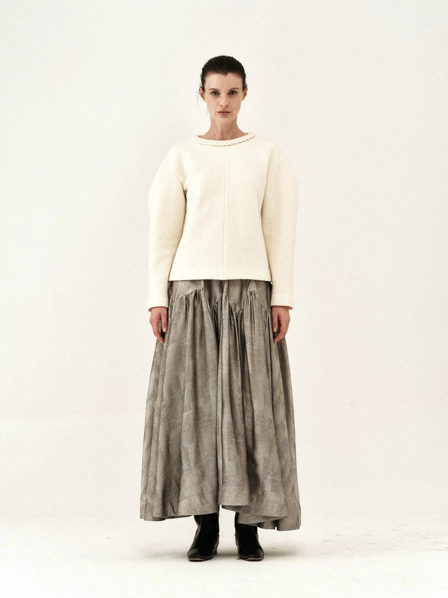 Australian Wool Hand-Knitted Collar Sweater