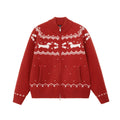 Fair Isle Dachshund Zip-Up Sweater