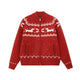 Fair Isle Dachshund Zip-Up Sweater