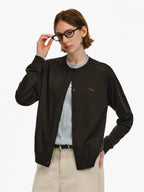 Wool Blend Embroidered Cardigan