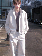 Minimalist Stand-Collar Zip Jacket