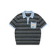 Snoopy Embroidered Striped Knit Polo