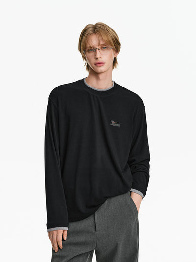 Layered Effect Long Sleeve Graphic Tee