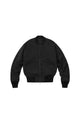 Wool Blend Ribbed Bomber Jacket