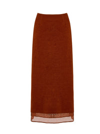 High-Waisted Straight Midi Skirt