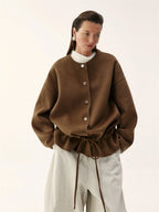 Double-Sided Wool Blend Minimalist Jacket