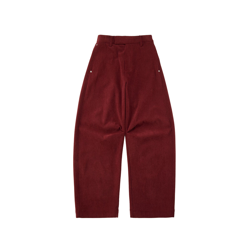 Curved Silhouette Corduroy Trousers