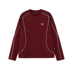 Contrast Stitch Long Sleeve Crewneck