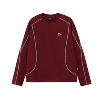 Contrast Stitch Long Sleeve Crewneck