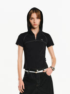 Performance Hooded Short Sleeve Top