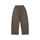 Gauze Checkered Wide-Leg Trousers