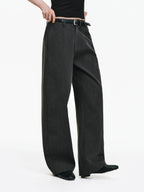 High-Waisted Tailored Wide-Leg Trousers