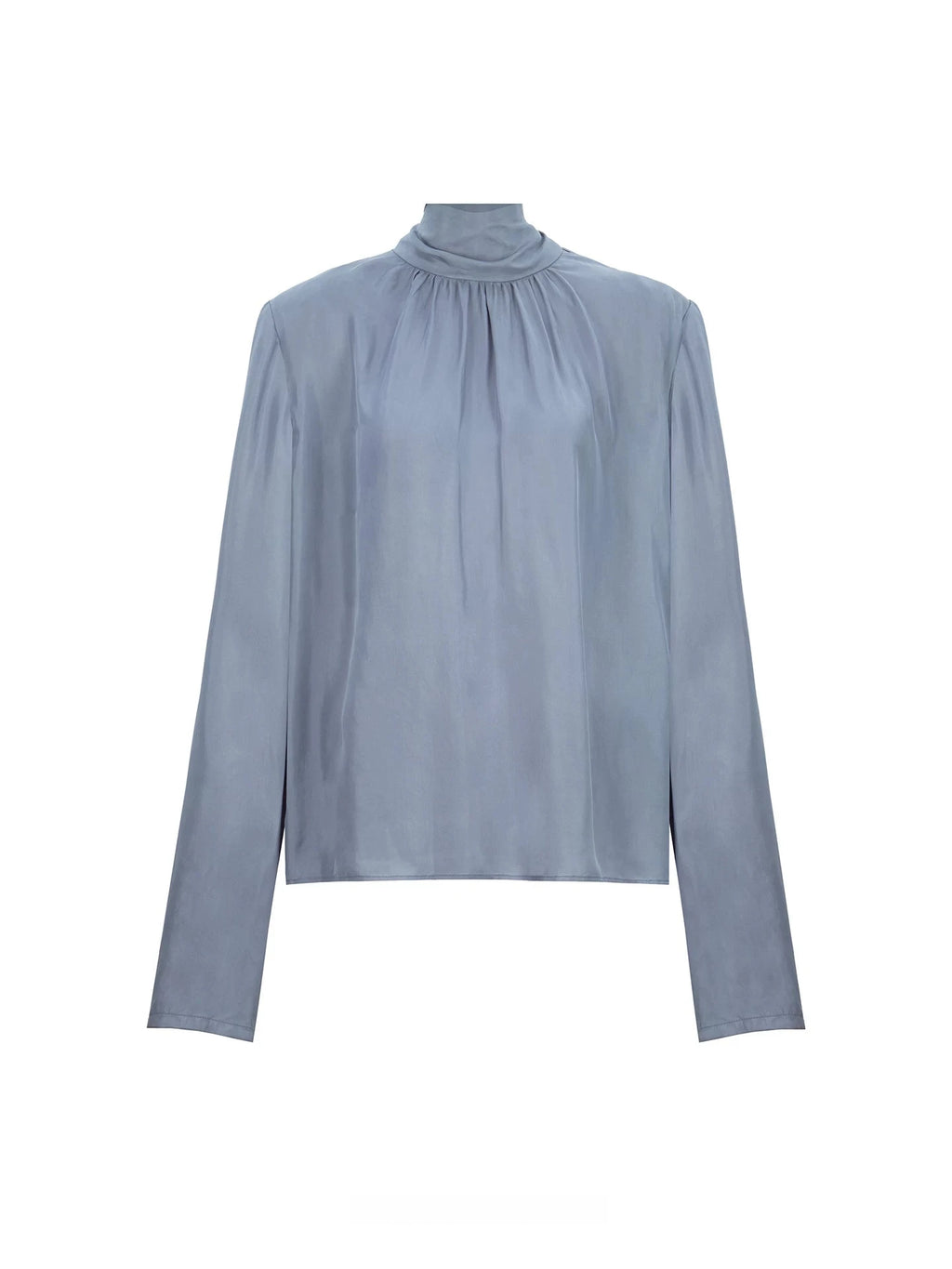 Silk Tie-Neck Pleated Midi Dress