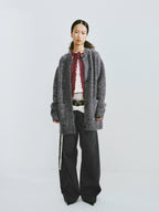 Textured Wool-Blend Loop Yarn Cardigan