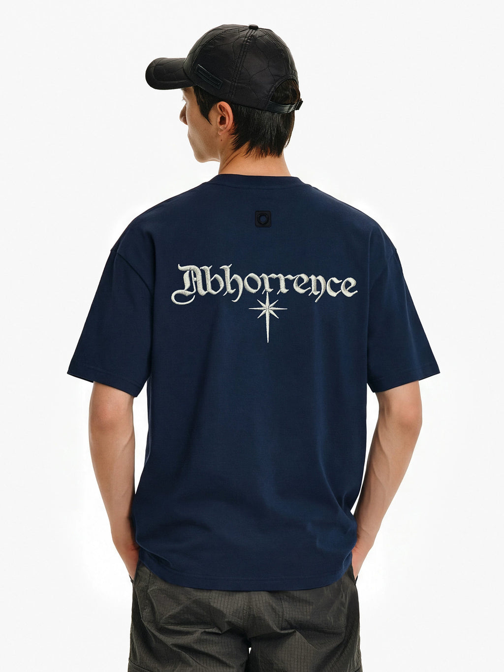 Embroidered Gothic Star Graphic T-Shirt