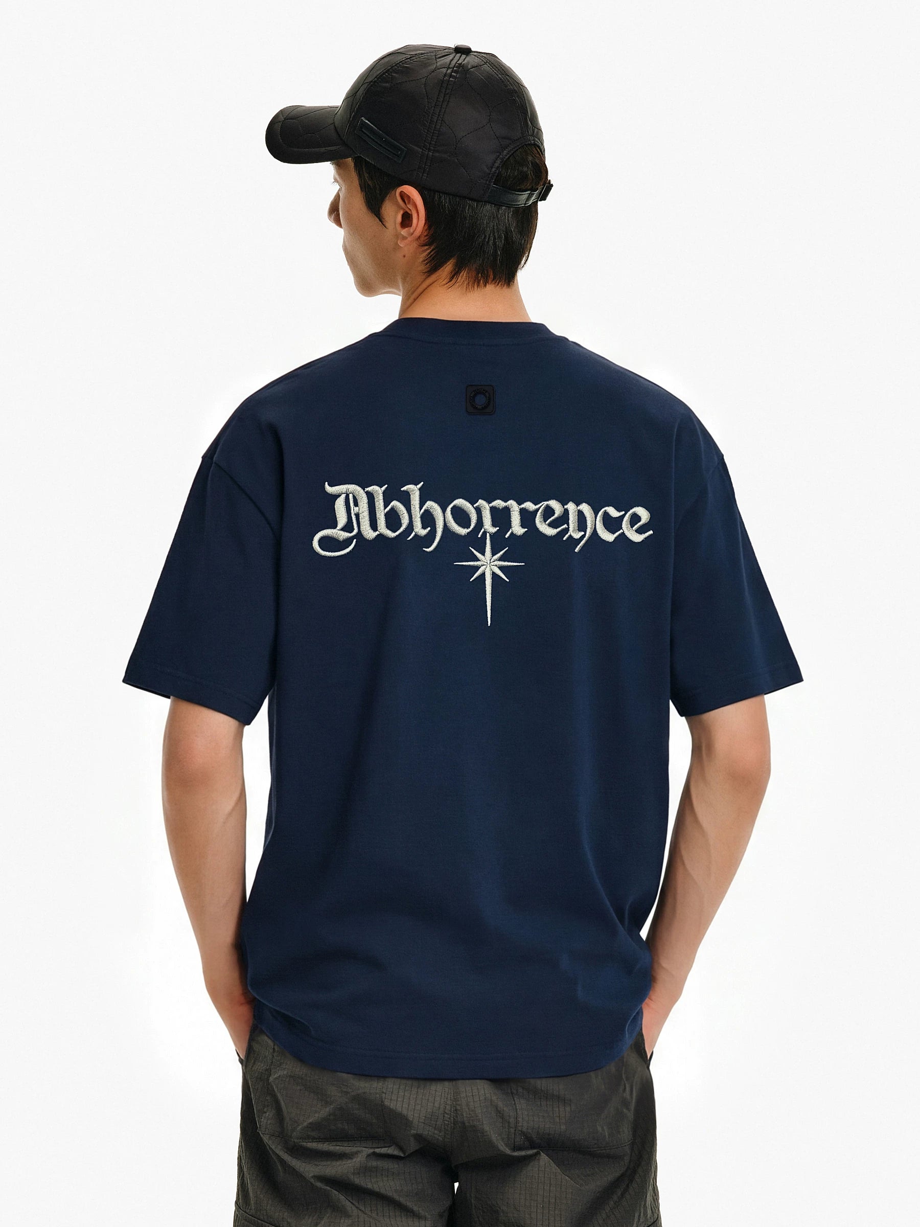 Embroidered Gothic Star Graphic T-Shirt