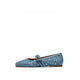 Manon Rhinestone Embellished Denim Flats
