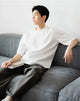 Mercerized Cotton Oversized Crew Neck T-Shirt