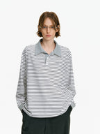 Striped Long Sleeve Polo Shirt