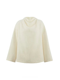 Mohair Curved Sleeve Pullover