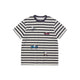 Snoopy Graphic Striped Cotton T-Shirt
