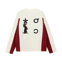 Color-Block Graphic Long-Sleeve Top