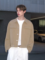 Washed Cotton Twill Chore Jacket