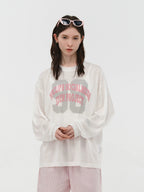 Graphic Print Oversized Long-Sleeve Tee