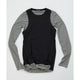 Color-Blocked Striped Layered Long-Sleeve Top