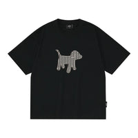 Gingham Puppy Patch Cotton T-Shirt