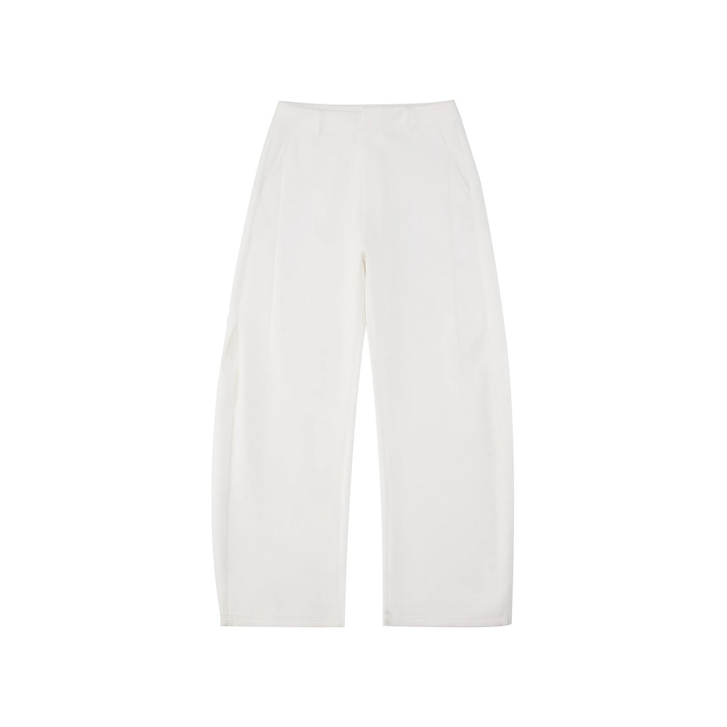 Architectural Wide-Leg Draped Trousers