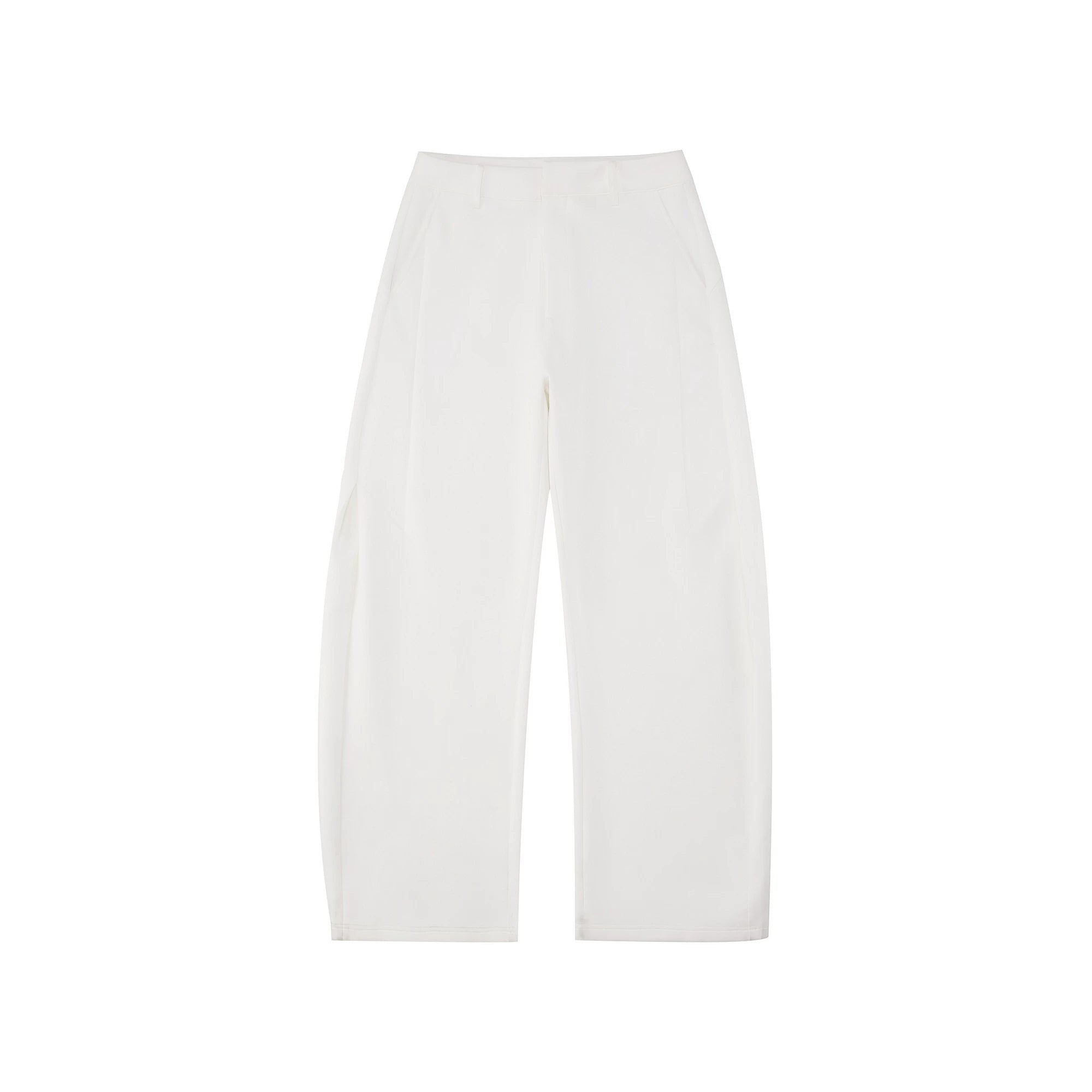 Architectural Wide-Leg Draped Trousers