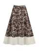Toile De Jouy A-Line Midi Skirt