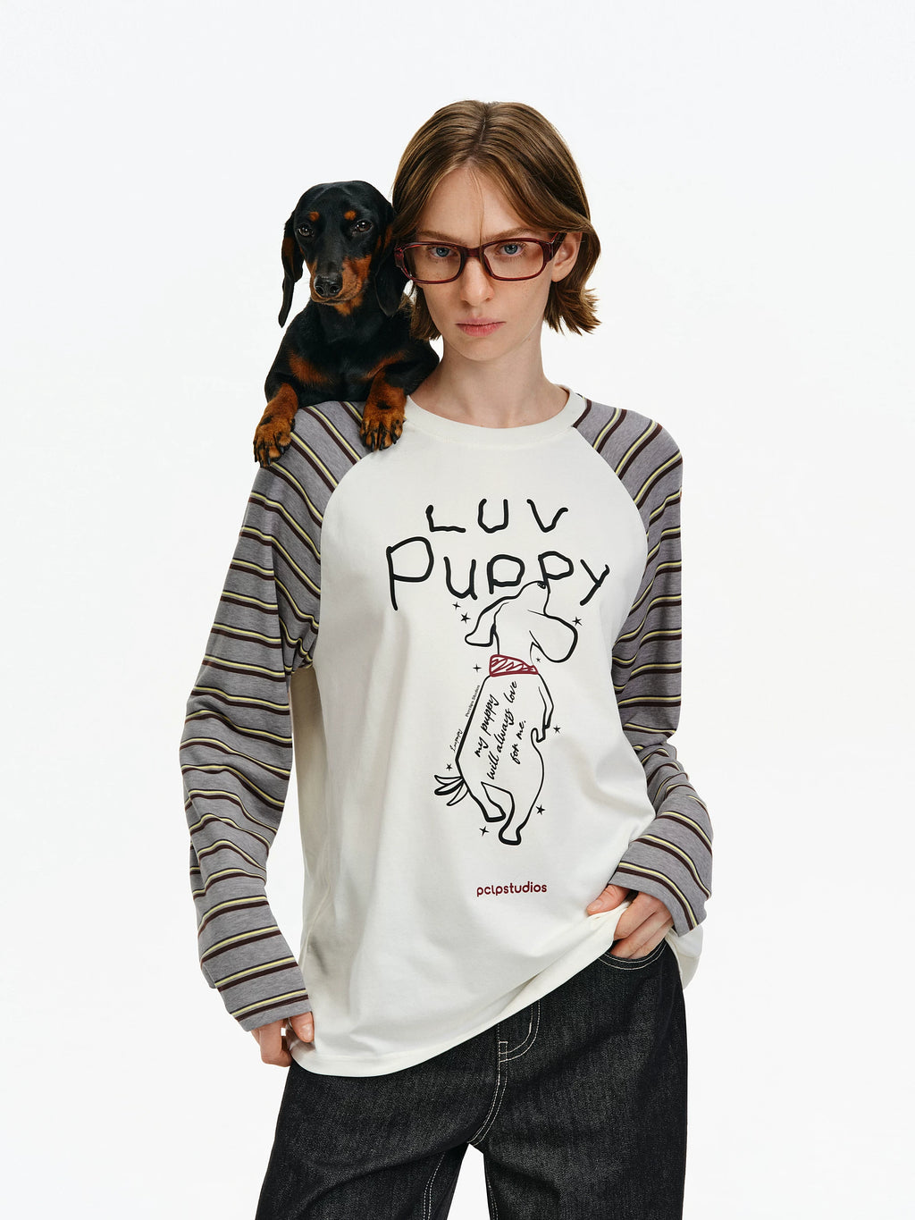 Graphic Raglan Sleeve Long-Sleeve Tee