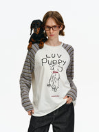 Graphic Raglan Sleeve Long-Sleeve Tee