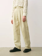 Linen Double Pleated Trousers