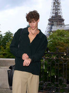 Merino Wool Polo Sweater